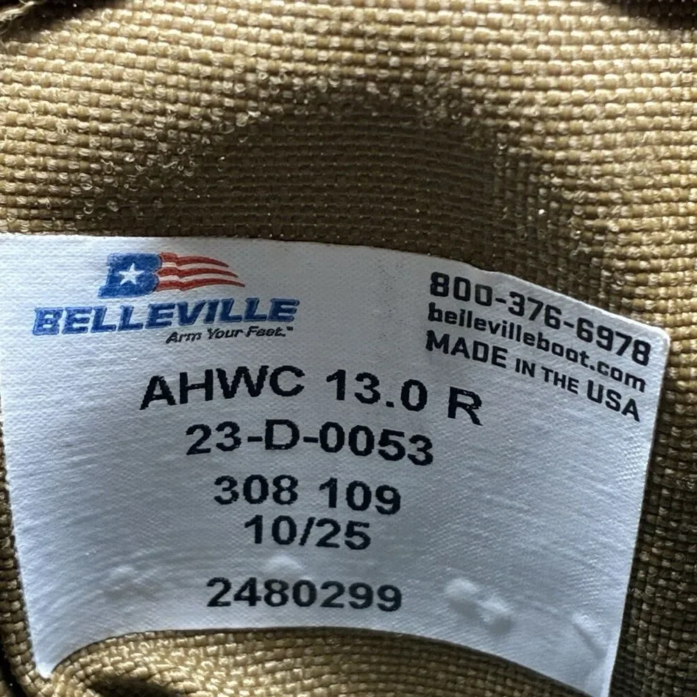 Belleville 23-D-0053 AHWC Mens 13.0 R Brown Suede Hot Weather Combat Boots 10/25